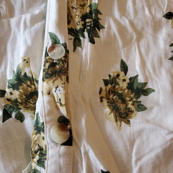 POLAGRAM Off White Floral Tiered Midi Dress - Picture 6 of 8